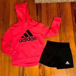 Adidas hoodie & shorts set